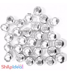 Metal Beads 6mm - Silver - Pack of 15